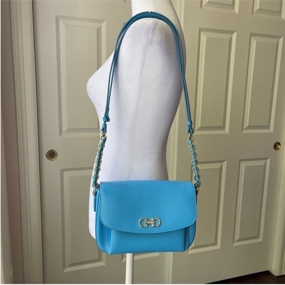 Salvatore Ferragamo Sandrine Small Saffiano Leather Adjustable Shoulder Bag - Picture 3 of 13